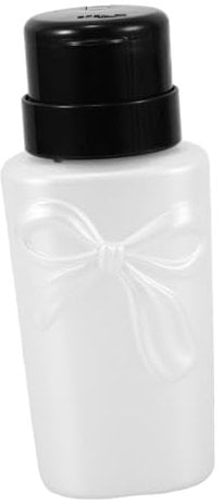 Homoyoyo Press Down Nail Polish Remover Bottle 100ml Travel Pump Dispenser Lock Reusable Makeup Cleaner Liquid Container for Manicure and Pedicure