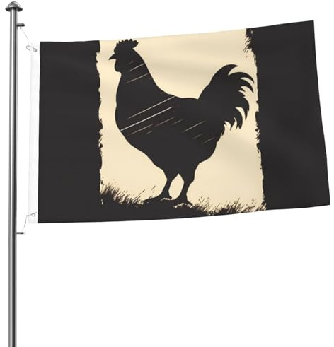 2 x 91 cm große Flaggen für draußen, lustiges Banner, Bauernhaus, Huhn, Gartenflagge, doppelseitiger Druck, Hofflagge, Willkommensgartenbanner für Zuhause, Rasen, Innen- und Außenbereich, Dekoration