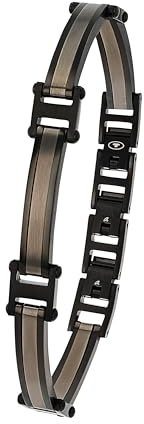 TOM TAILOR - Herren Armband Edelstahl - Schwarz Gun
