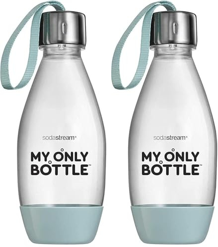 sodastream Bouteille 0,5L pour Machine à Eau Pétillante et Soda | Technologie Snap & Lock à Clipser | Compatible Lave-Vaisselle | Sans BPA | Bleue (Lot de 2)