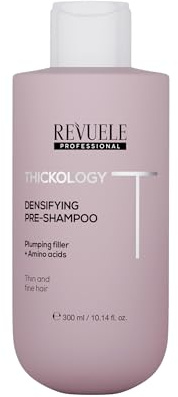 Revuele Professionelles Verdichtendes Pre-Shampoo Thickology – Vorbehandlung zur Haarverdichtung für feines Haar, bereitet die Haarfaser auf mehr Fülle vor, 300 ml