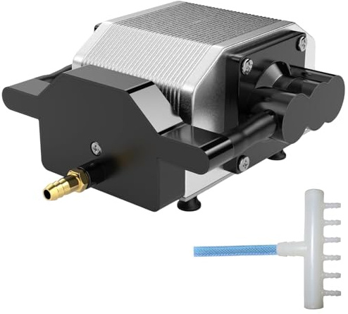LIROPAU Air Assist, Laser Air Assist Pumpe für Laserschneider und Gravierer, Einstellbarer Luftstrom von 0-54L/Min Luftstrom für Laserschneiden und Gravieren, Entfernen Sie Rauch und Staub