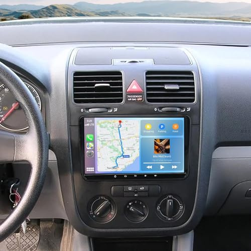 2+32G Android 13 Autoradio für Volkswagen Bora 2006-2015 mit Carplay Android Auto, 9 Zoll Touchscreen Auto Stereo Display Player Radio GPS Navigation Head Unit mit FM RDS SWC MirrorLink Bluetooth WLAN