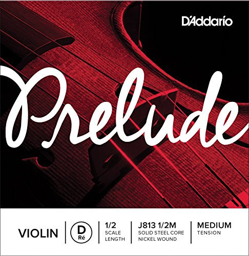 D'Addario Geigensaiten - Prelude Violin Strings - J813 1/2M - 1/2 Scale, Medium Tension - Single D String