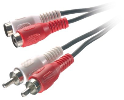 Vivanco - Cable de audio RCA (2 conectores macho, 2 conectores hembra, 5 m)