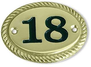 Small Engraved Solid Brass House Number 1-48 only
