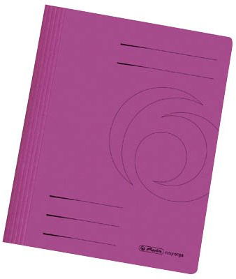 Herlitz Lot de 10 chemises A4 en carton pliées intenses (rose, 1)