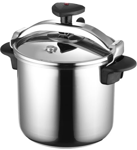MAGEFESA Star 12.7-Quart Stainless Steel Pressure Cooker, Works on All Stovetops (Induction Compatible), Safety Lock & 8 PSI Cooking