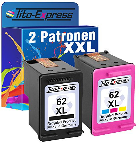 Tito-Express Sparset 2X Tintenpatrone XXL remanufactured für HP 62 XL - 60% mehr Inhalt! HP Envy e-All-in-One 5640 5642 5643 5644