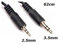 L&L® 2.5mm Male Jack to 3.5mm Male Jack A to A Audio Cable Adapter Lead