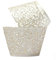 Wady 50 Pcs Artistic Bake Cake Paper Cups Little Vine Lace Laser Cut Liner Cupcake Wrappers Baking Cup Muffin Holder Case for Wedding Birthday Party Decoration (Cream White)