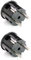 2 Stück | Schuko-Stecker aus Duroplast (Bakelit-Optik), Winkelstecker, schwarz