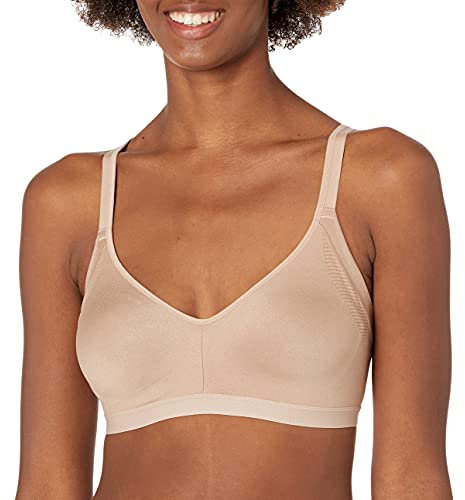 Warner's Women's Blissful Benefits Easy Size Simple Sized No Bulge Wirefree T Shirt Bra, Toasted Almond, M UK
