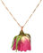 MadamLili - Echte Rose Anhänger Kette 50cm - 925 Sterling Rosegold Vergoldet - Blume Naturschmuck Rosenblüte - Handgefertigt - Exklusive Schmuckbox