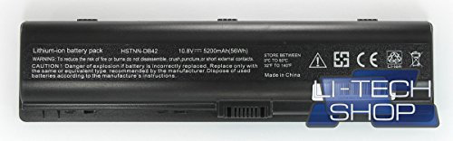 LI-TECH Batteria Compatibile 5200mAh per HP Pavilion DV6700 Notebook Computer 57Wh 5.2Ah