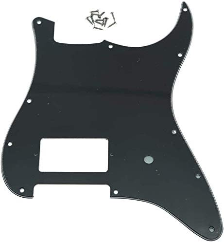 Dopro ST Strat One Humbucker-Gitarren-Schlagbrett, 11 Loch, passend für Fender Delonge, Schwarz, 3-lagig