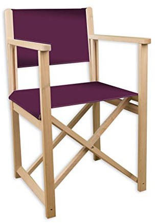 Promo Trade Regie Stuhl, Holz (Aubergine)