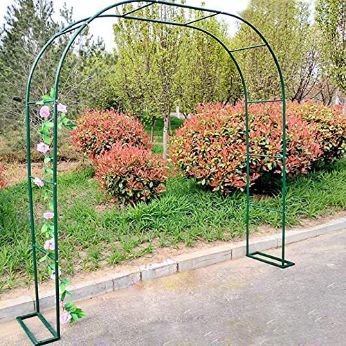 Rosenbogen aus Metall,Gartenbogen für Kletterpflanzen,Langlebiger Gartenpavillon,Rankgitter Rankbogen,Spalier,Pergola Rankhilfe Rankgitter wetterfest und freistehend,Mit Basis,Einfach zu Montieren