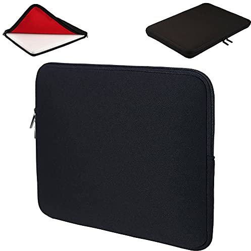 ZENO Laptop Sleeve Case Protective Soft Padded Zipper Cover Carrying Computer Bag Compatible for Notebook Chromebook MacBook Pro MacBook Air (Black) (13.3)