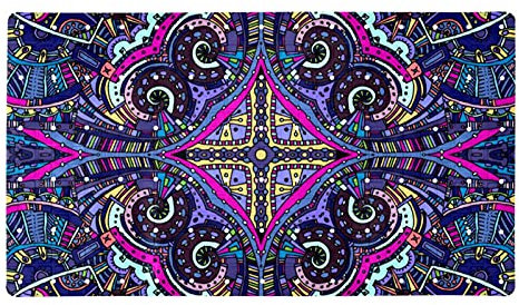 Trippy Mandala Floral Anti-Rutsch Badezimmer Teppich Matte Shag Dusche Badteppich saugfähig Badteppich für Badezimmer 40,6 x 71,1 cm