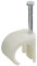 GTSE Round White Cable Clips, For Cables 14-20 mm, Box of 50, Skirting Wire Nail Clips, Cable Tacks for Ethernet, Electrical Cables, Walls