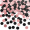 Rose Gold Glitter and Black Confetti Table Decoration for Valentine's Day Bachelor Birthday Engagement Theme Party,1.2 inch in Diameter,200 Counts