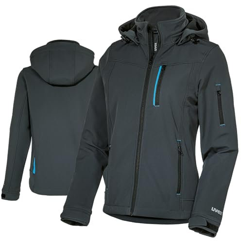 Uvex tune-up Softshell-Arbeitsjacke für Damen - Wasserabweisende Outdoorjacke - Blau - Gr. M