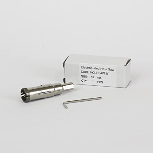 Diamond tile holesaw cutter hole saw set with centre point 18mm 25mm 38mm 45mm (18mm)