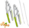 4 Pcs Walnut Cracker Tools, Windspeed Nut Crackers Three Opening Clips Nut Shell Openers Tools for Seafood Cracker, Lobster Crab Non-Slip Handle Shell Cracker with 2 Pcs Picks