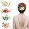 Yangshine 4 Stück künstliche Blumen Metall Haarkämme mit Zähnen Rose Blume Haarkämme Seitliche Slide Haarspangen Einsätze Kopfbedeckung für Frauen Floral Haarnadeln Braut Brautjungfer Haarspangen
