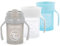Twistshake Baby Sippy Cup Set - 3-Piece | 2x Cups 360-1x Mini Cup | Leak-proof Toddler Cup | Drinking Cup Set for Children | Kids Training Cup | BPA Free | 4 Months + | Grey Blue