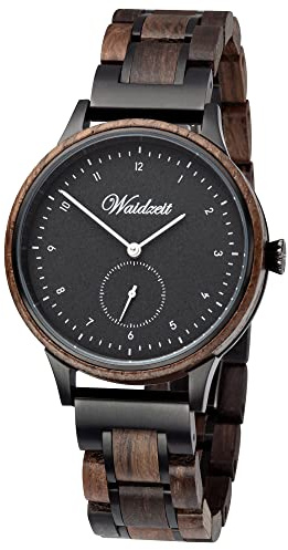 Waidzeit EW02 Mystic White Herren Uhr Herrenuhr Holz Edelstahl 3bar Analog braun
