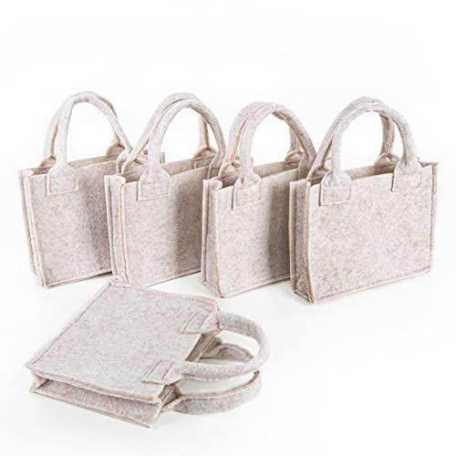 Logbuch-Verlag 5 kleine Geschenktaschen Ostern Körbchen mit Henkel zum Befüllen mit Süßigkeiten für Kinder Gäste 15 x 12 x 4 cm