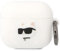 Karl Lagerfeld KLA3RUNCHH Hülle für Airpods 3 Weiß Silicone Choupette Head 3D