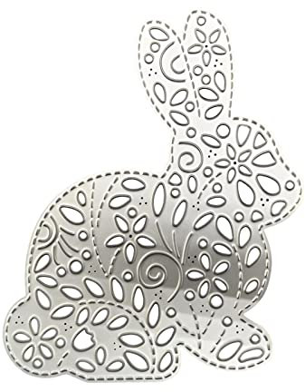Stanzschablonen Osterhasen, Ostern Metall Stanzschablonen, Prägeschablonen Stanzformen Ostern Hase, Stanzmaschine Schablonen Cutting Dies, für DIY Kartenbasteln Grußkarten Geschenkverpackung (C)