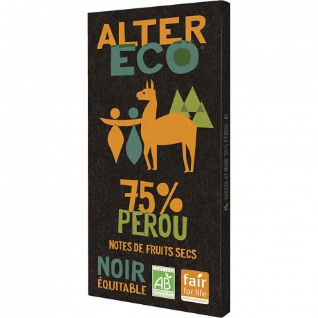 Chocolat Noir 75% 100G|Alter Eco|(Lot De 4)|Best Deal