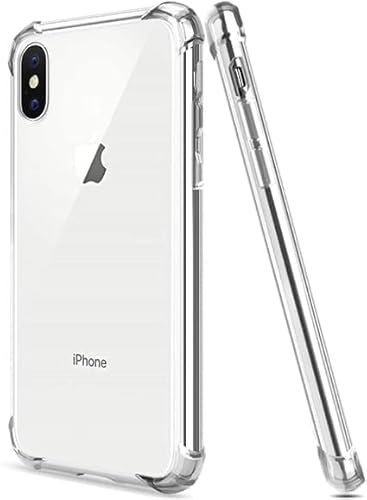 Rival Gadget Shockproof Gel Case for iPhone X/XS Clear Bumper back Case Soft TPU Silicone Case Cover[Drop Protection] Crystal Gel Case