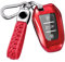 【5 Couleurs】 Z.MYUKI Mokka-e Coque clé avec Porte Clef pour Opel Mokka B 2020-2022 2023 Accessoire Original Protection clé (Rouge)