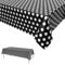 Schwarze Weiß Polka Dot Tischdecke,Geburtstag Tischdecke Schwarze Weiß Einweg Tischdecke aus Kunststoff Wasserdicht Plastik Bierbank Tischdecke Geburtstag Dekorationen für Jungen Mädchen 137 * 274cm