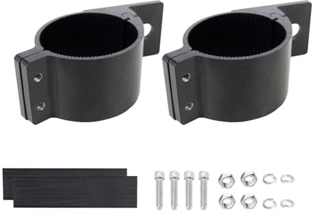 Chelhead Tube Clamp 2.5 Inch Mounting Bracket Universal Bull Bar Nudge Bar Tube Mounts Roof Roll Cage Clamps Holder for SUV ATV Truck Motorcycle Boat 2PCS