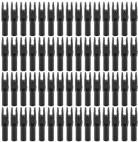 BYCUFF 60 Pack Archery Arrows Nock ID 6.2mm Arrows Nocks Insert Tail for DIY Hunting Shootings Arrows Compound Recurve Bow