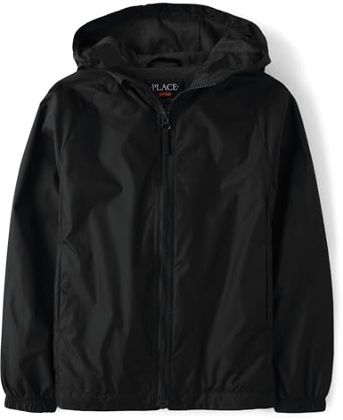 The Children's Place,Boys,Uniform Windbreaker Jacket,Onyx,XX-Large