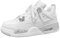 aj4Herren Sportschuhe Große Größe Sportschuhe Herren Basketballschuhe Mode Sport Basketballschuhe Retro Shoes Trainers for Kids and Adults weiß grauEU38