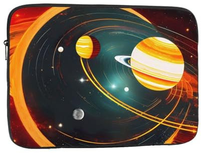Sac de protection pour ordinateur portable Motif système solaire Jupiter Saturne