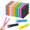 HAALII Holz Kleidung Pins, natürliches Holz,farbige Wäscheklammern, Pins für Clip Bilder Fotos, Kleine Bunte Clothepins Clips, Wäscheklammern mit Frühling, 50-Pcs, 7.2cm