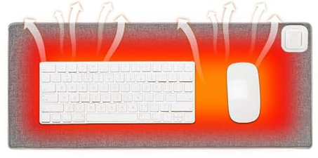 Heated Pad - Electric Heated Pad, Desk Heating Pad | Winter Hand Warmer Computer Desk Heating Pad, Large Heat Mat