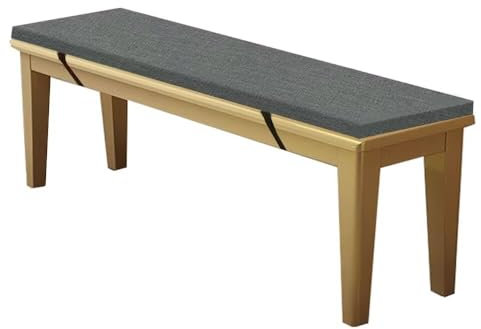 WEALSFUN Stuhlkissen Bankauflage Bankkissen Unterseite Antirutsch Bezug Waschbar Sitzauflag für Fensterbank Gartenbank Schaukel Terrasse Esstisch Outdoor Drinnen,Tiefes warmes Grau 180x40x5CM