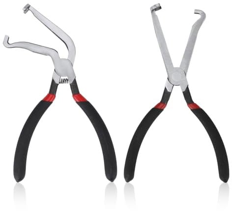 2pcs Metal Electrical Disconnect Pliers for Car, Fuel Line and Spark Plug - Automotive Quick Release Tool for Push Tab Style Plugs