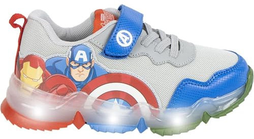 CERDÁ LIFE'S LITTLE MOMENTS Deportiva Niños con Luces LED Interactivas Avengers Suela TPR, Zapatillas, Rosa y Azul, 30 EU