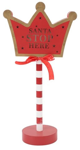 SENECESLI Cartello Babbo Natale Si Ferma Qui Decorazioni Natalizie per la Stanza, Decorazioni di Luci Natalizie, Cartello Babbo Natale Si Ferma Qui All'aperto, Decorazioni Natalizie per
